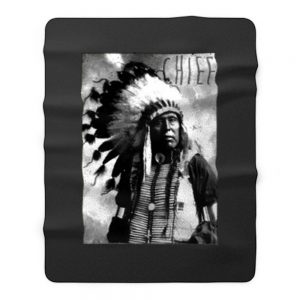 Indians Chief American Hipster Fleece Blanket