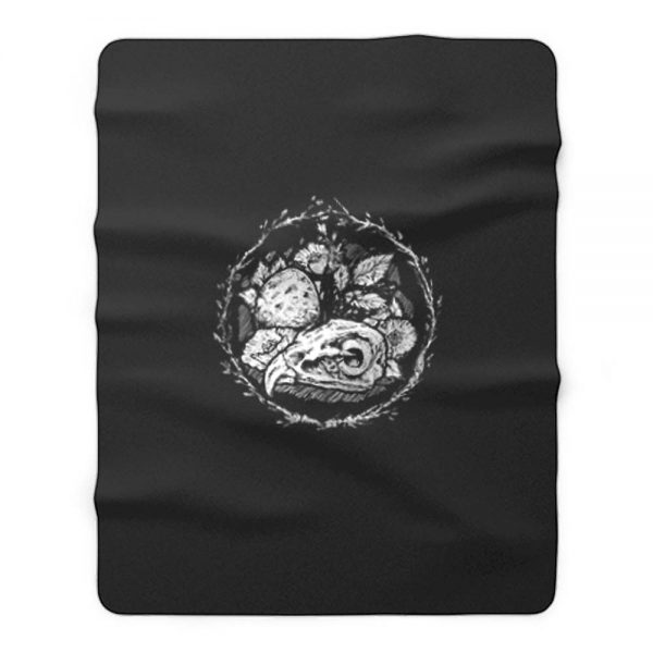 Inner Cycle Hawk Skull Fleece Blanket