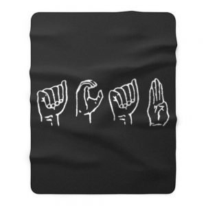 International Sign Language Fleece Blanket