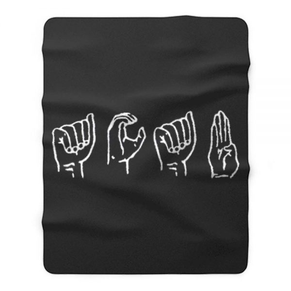 International Sign Language Fleece Blanket