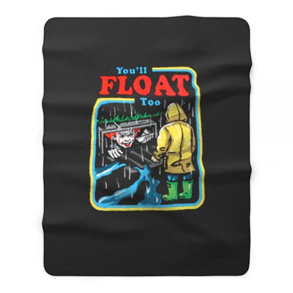 It The Movie Youll Float Too Georgie Pennywise The Clown Paper Boat Fleece Blanket