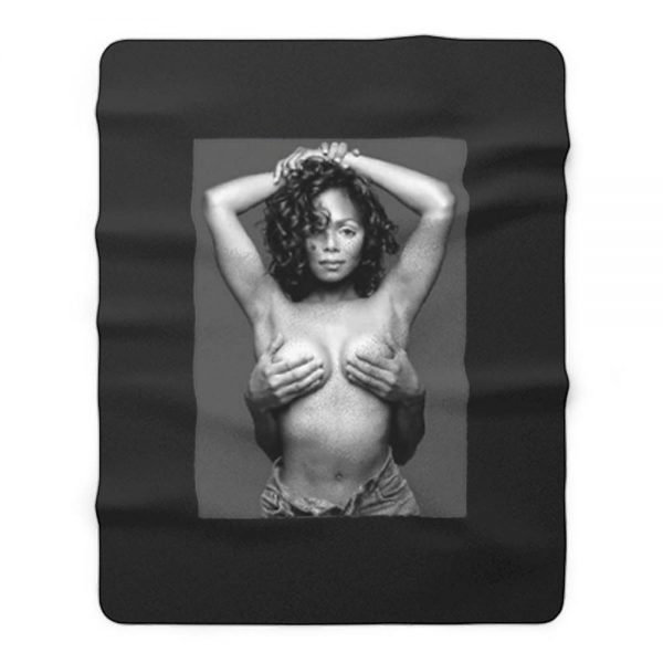 Janet Jackson Cover Rolling Stones Fleece Blanket