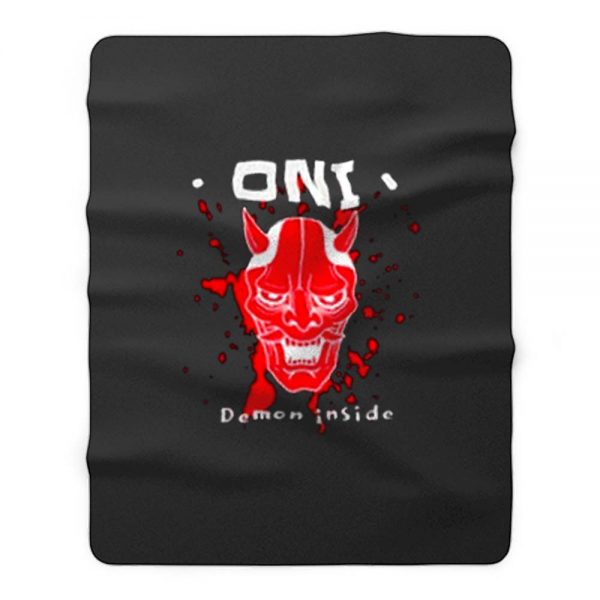 Japanese Demon Oni Yokai Fleece Blanket