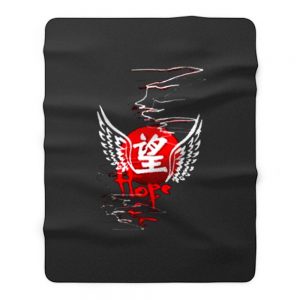 Japanese Hope Kanji Fleece Blanket