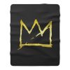 Jean Michel Basquiat Crown Abstract Fleece Blanket