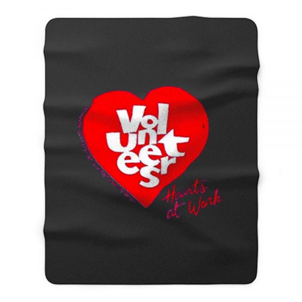 Jerzees Single Stitch Hearts At Work Fleece Blanket