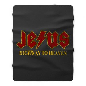 Jesus Highway to Heaven Fleece Blanket