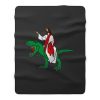 Jesus on Dinosaur Fleece Blanket