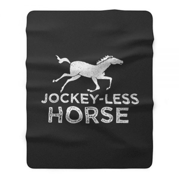 Jockey Less Horse Running Horse Fleece Blanket