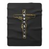 John 3 16 Jesus on the Cross Fleece Blanket