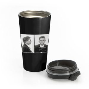 Johnny Cash Mugshot Stainless Steel Travel Mug