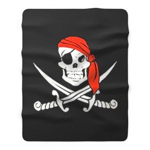 Jolly Roger Pirate Flag Fleece Blanket