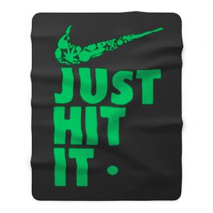 Just Hit It Swag Marijuana Fresh Swoosh Fleece Blanket