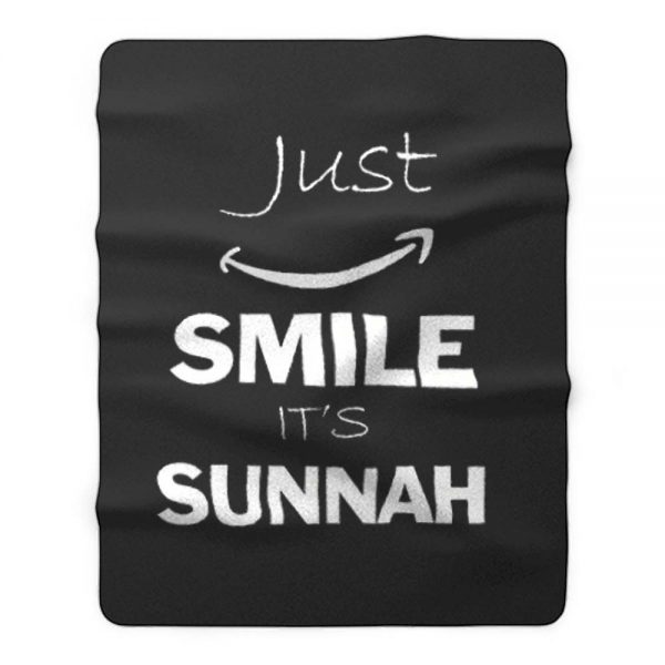 Just Smile Its Sunnah Arabic Islam Muslim Fleece Blanket