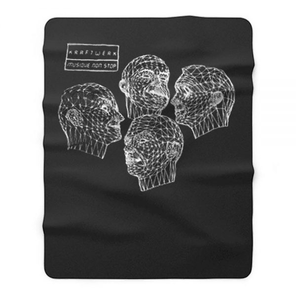 KRAFTWERK GLOW IN THE DARK MUSIQUE NON STOP ROBOTS Fleece Blanket