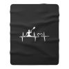 Kayaking Heartbeat Fleece Blanket