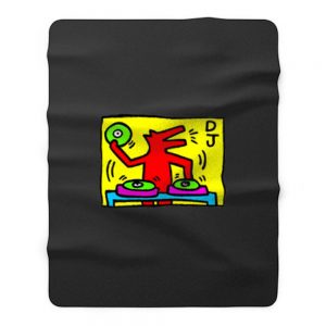 Keith Haring DJ Fleece Blanket