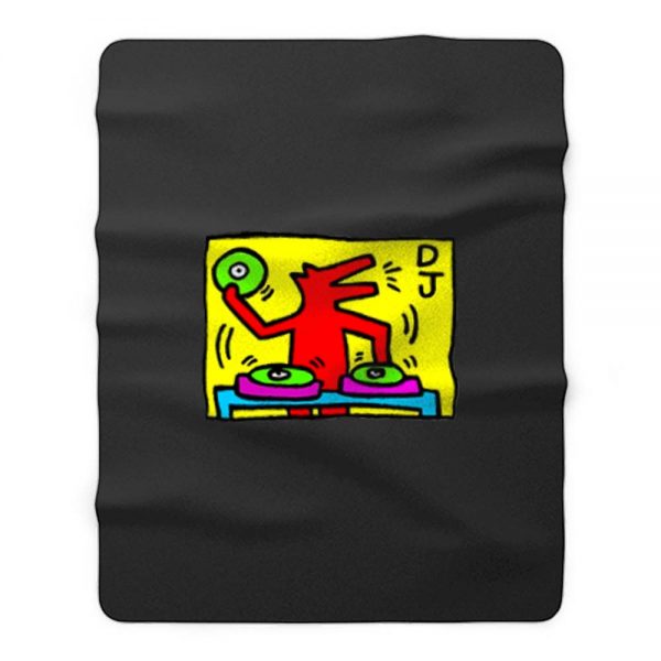 Keith Haring DJ Fleece Blanket