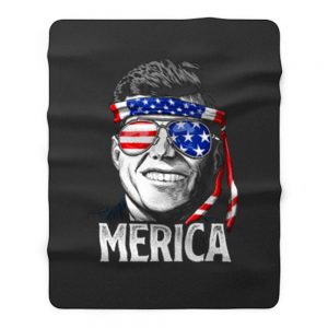 Kennedy Merica 4th of July Fleece Blanket