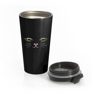 Kitty Face Cat Stainless Steel Travel Mug