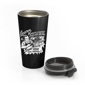 Knucklehead Repair Harley Engine Cannonball Vintage Stainless Steel Travel Mug