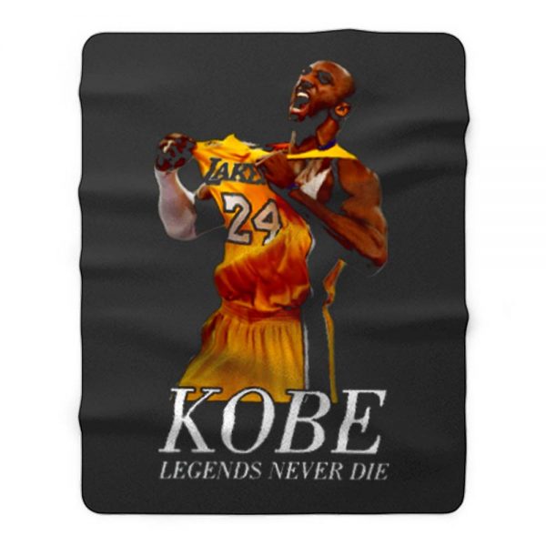 Kobe 24 Bryant Black Mamba Legend Forever Fleece Blanket