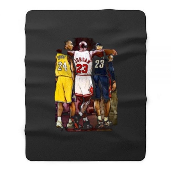 Kobe Bryant Michael Jordan Lebron James Basketball Fan Fleece Blanket