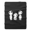 Kodama tree spirits studio ghibli Fleece Blanket