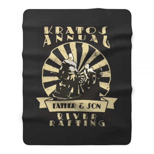 Kratos Father and Son River Rafting God Of War Fleece Blanket