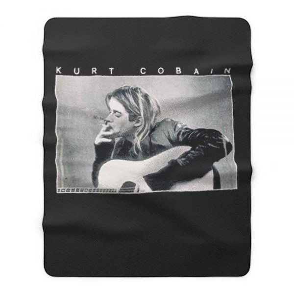 Kurt Cobain Smoking Fleece Blanket