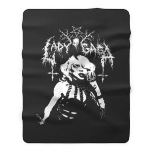 Lady Gaga Death Metal Style Fleece Blanket