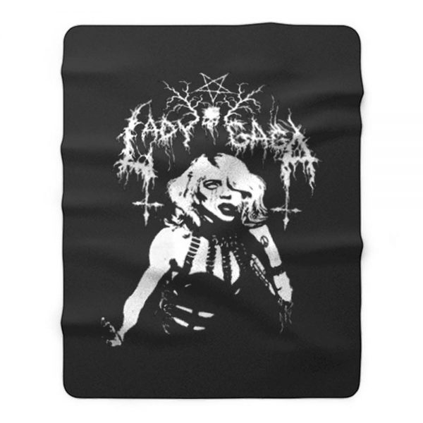 Lady Gaga Death Metal Style Fleece Blanket