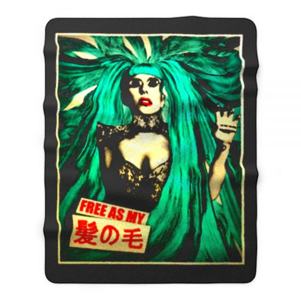 Lady Gaga Free As My Hair 2013 Concert Tour Fleece Blanket