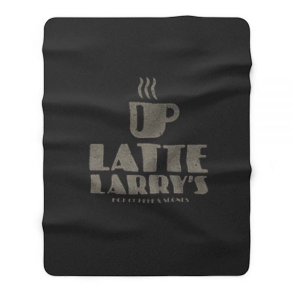 Latte Larry Vintage Coffee Lovers Fleece Blanket