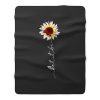 Let It Be Hippie Flower Fleece Blanket