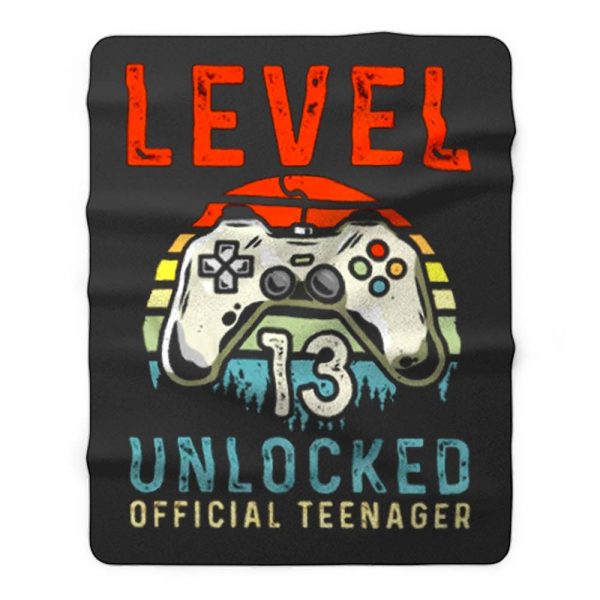 Level 13 Unlocked 13th Birthday Fleece Blanket