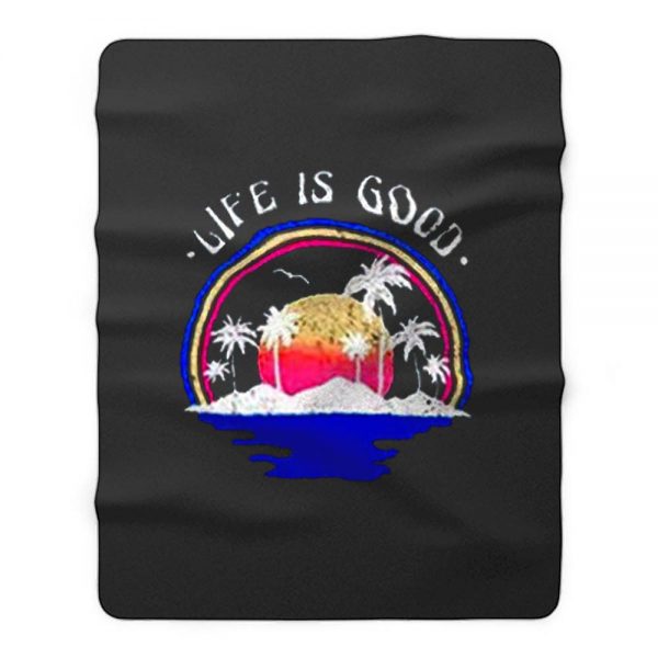 Life Is Good Sunset Fleece Blanket