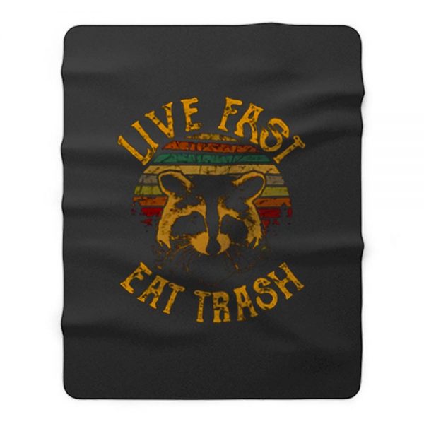 Live Fast Eat Trash Fleece Blanket