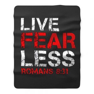 Live Fearless Christian Faith Fleece Blanket