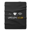 Live Love Scan Fleece Blanket