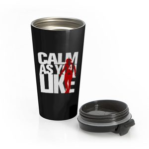 Liverpool FC Custom Calm As You Like White Red Stainless Steel Travel Mug