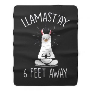 Llamastay Yoga Llama Social Distancing Fleece Blanket