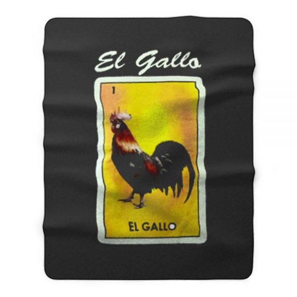 Loteria Rooster Mexico Fleece Blanket