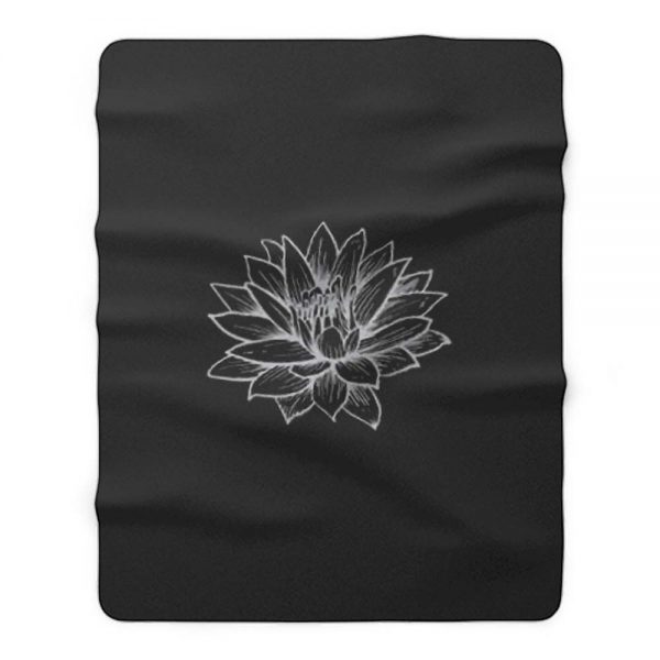 Lotus Flower Pocket Fleece Blanket