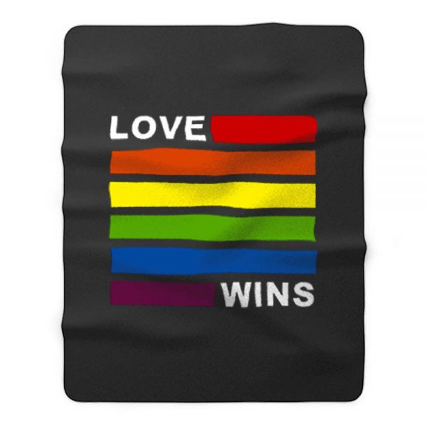 Love Wins Lgbt Gay Pride Rainbow Awesome Fleece Blanket