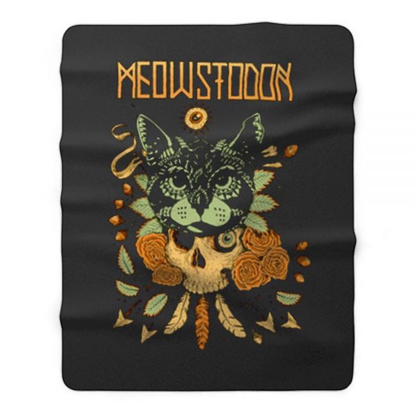 MEOWSTODON CAT Fleece Blanket