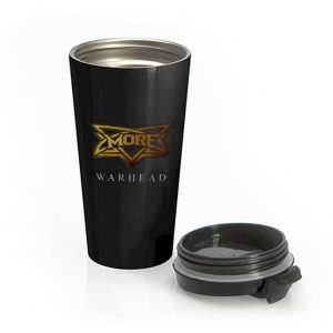 MORE WARHEAD BLACK DIAMOND HEAD SAXON 1981 NWBHM Stainless Steel Travel Mug