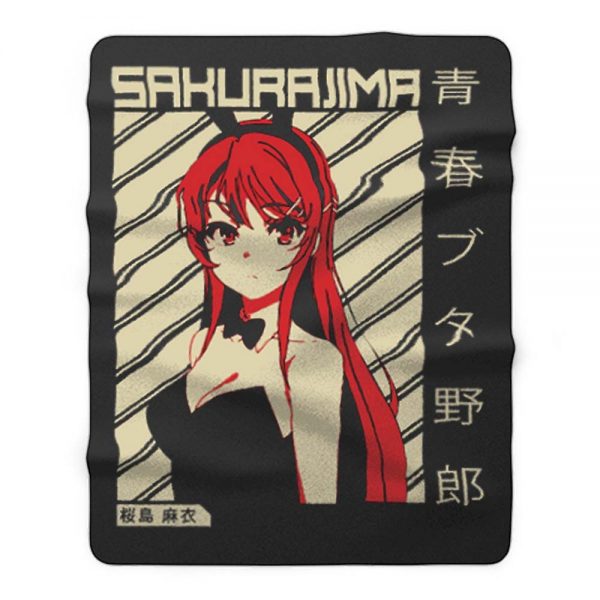 Mai Sakurajima Rascal Does Not Dream Of Bunny Girl Sempai Fleece Blanket