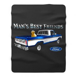 Mans Best Friend F150 Truck Ford Lab Dog Pickup Fleece Blanket