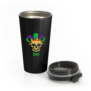 Mardi Gras Skull Party Carnival Festival Mask Stainless Steel Travel Mug